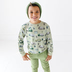 Heather Sage Bamboo French Terry Joggers