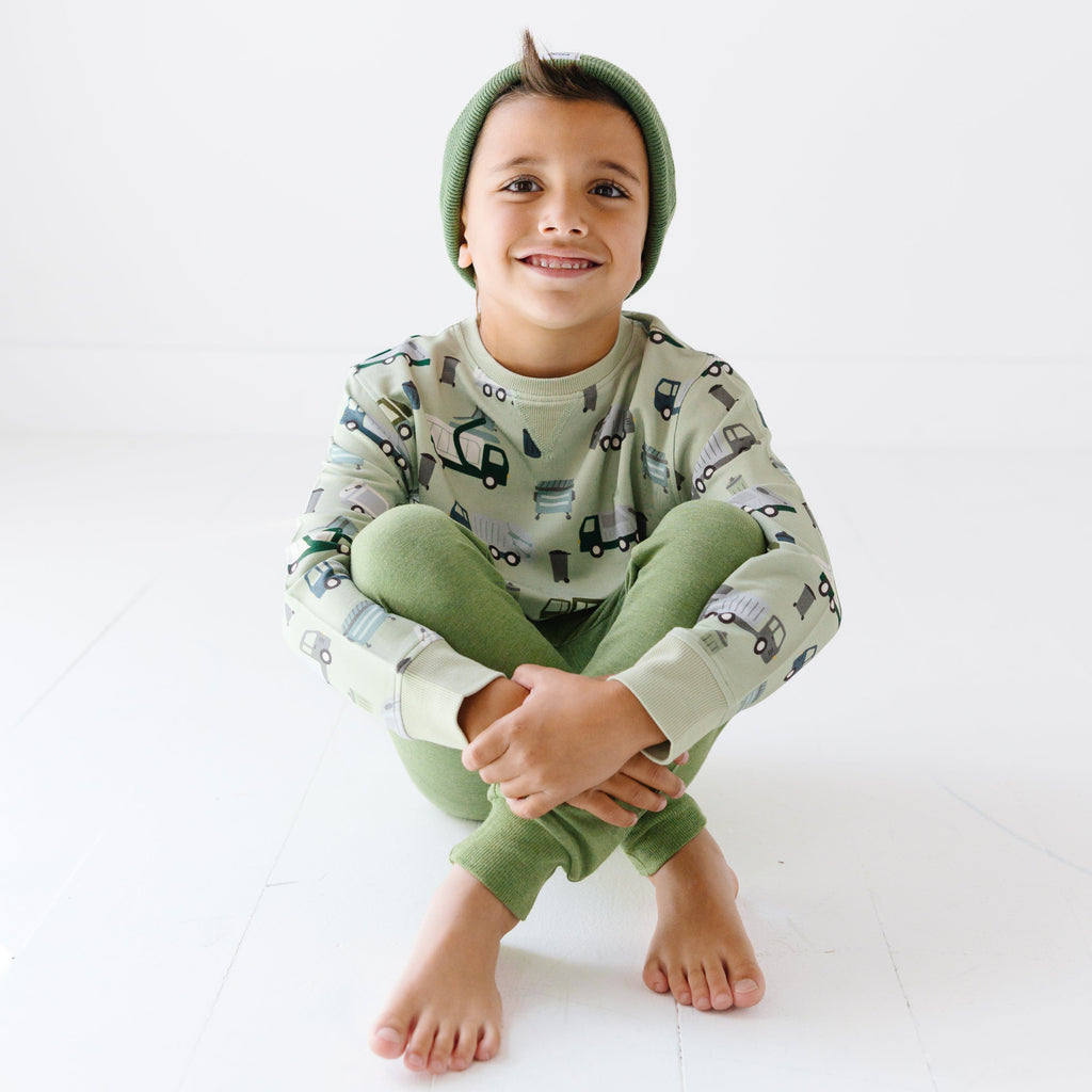 Heather Sage Bamboo French Terry Joggers