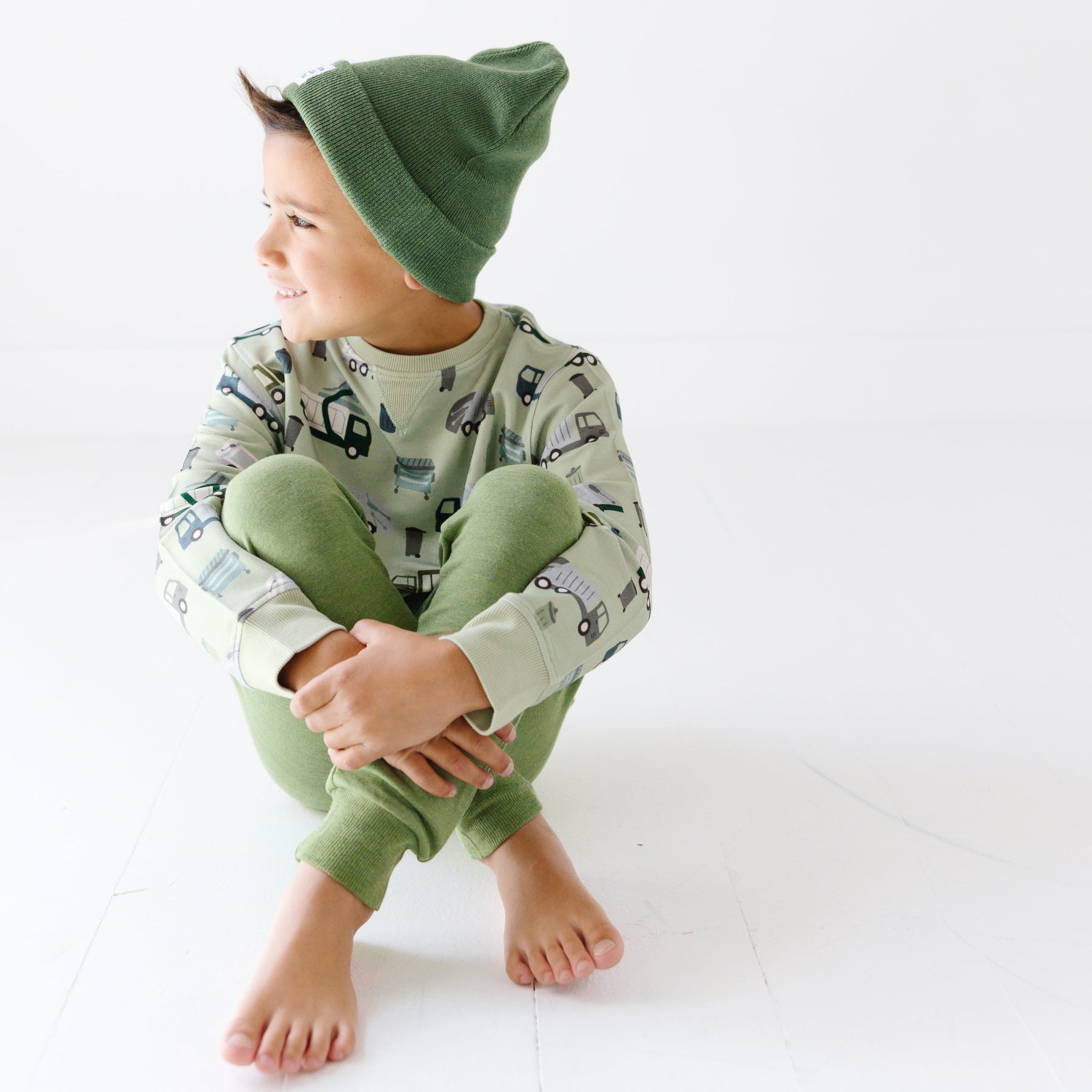 Heather Sage Bamboo French Terry Joggers