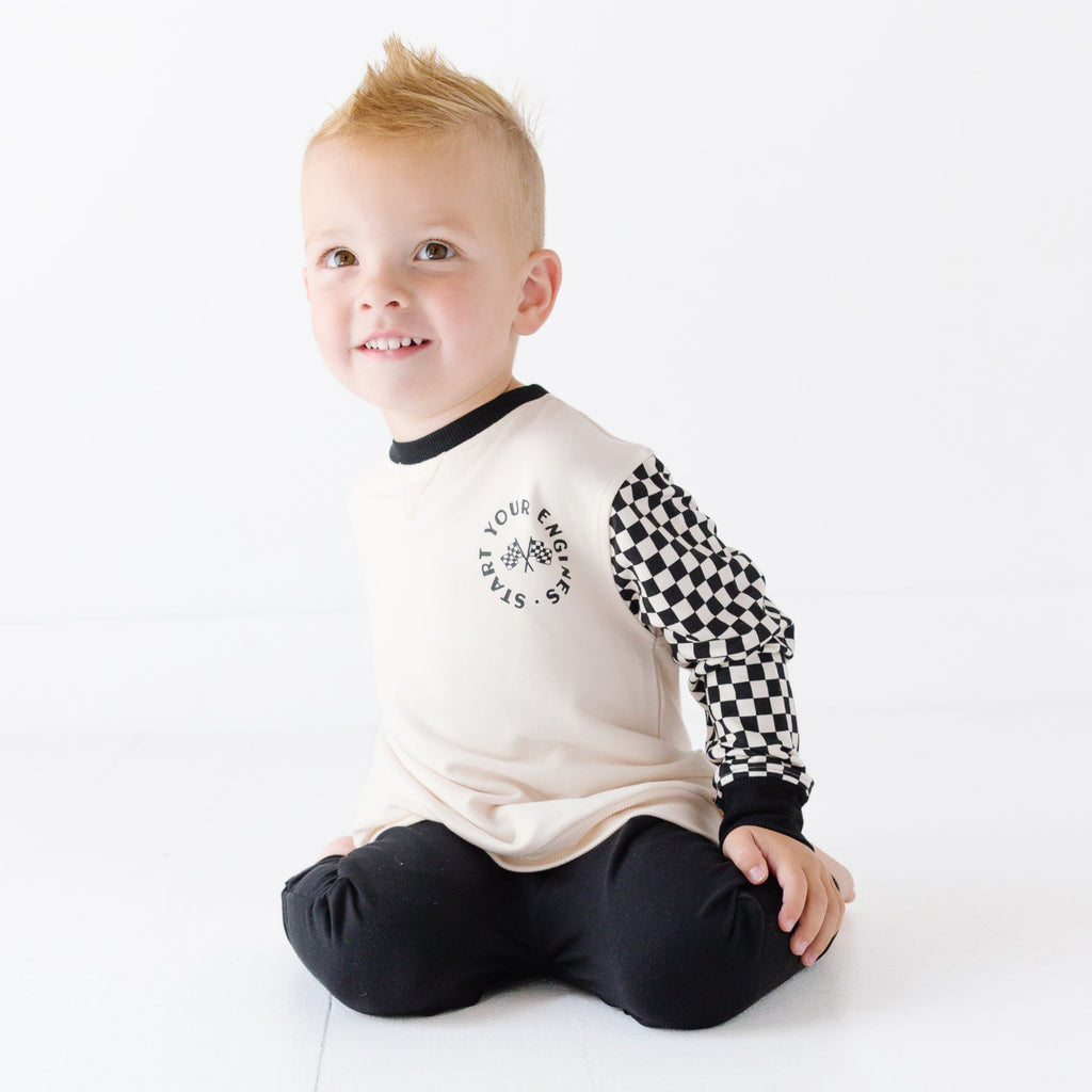 Midnight Black Bamboo French Terry Joggers