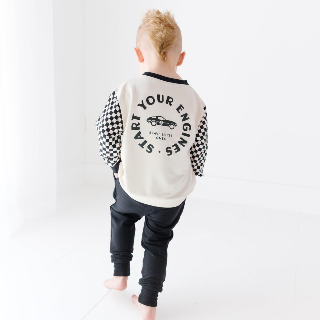 Midnight Black Bamboo French Terry Joggers