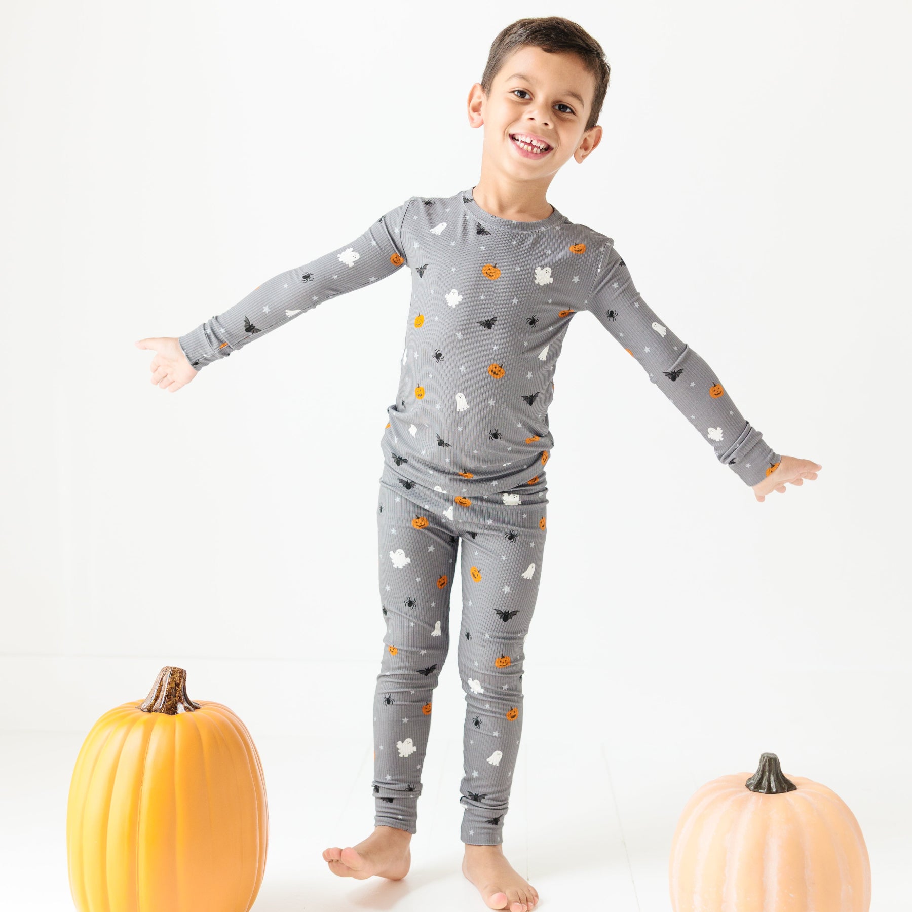 Halloween Boo Crew Small Ribbed Two-Piece Set