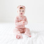 Coquette Bows Small Ribbed Zip Romper