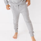 Giddy Up Dark Heather Gray Bamboo French Terry Pullover & Jogger Set