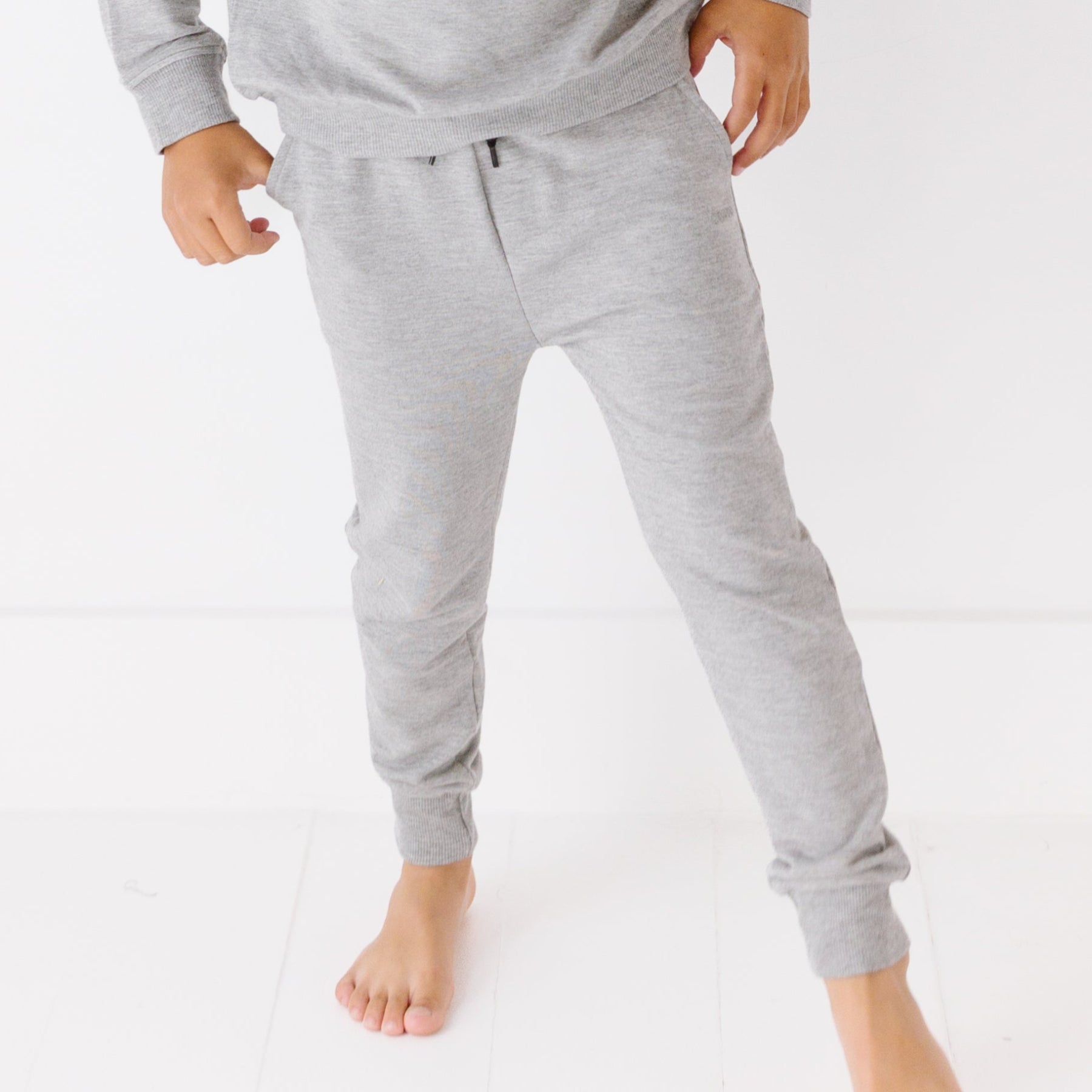 Dark Heather Gray Bamboo French Terry Joggers