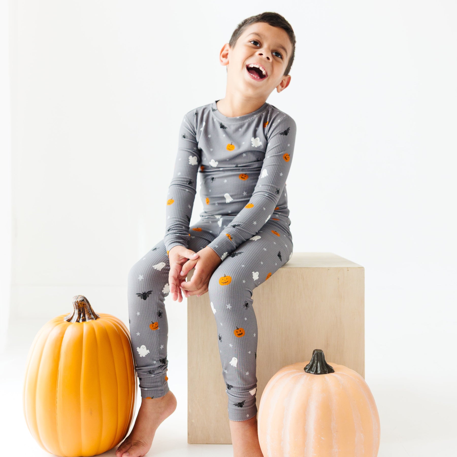 Halloween Boo Crew Small Ribbed Two-Piece Set