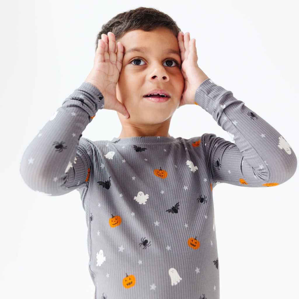 Halloween Boo Crew Small Ribbed Two-Piece Set