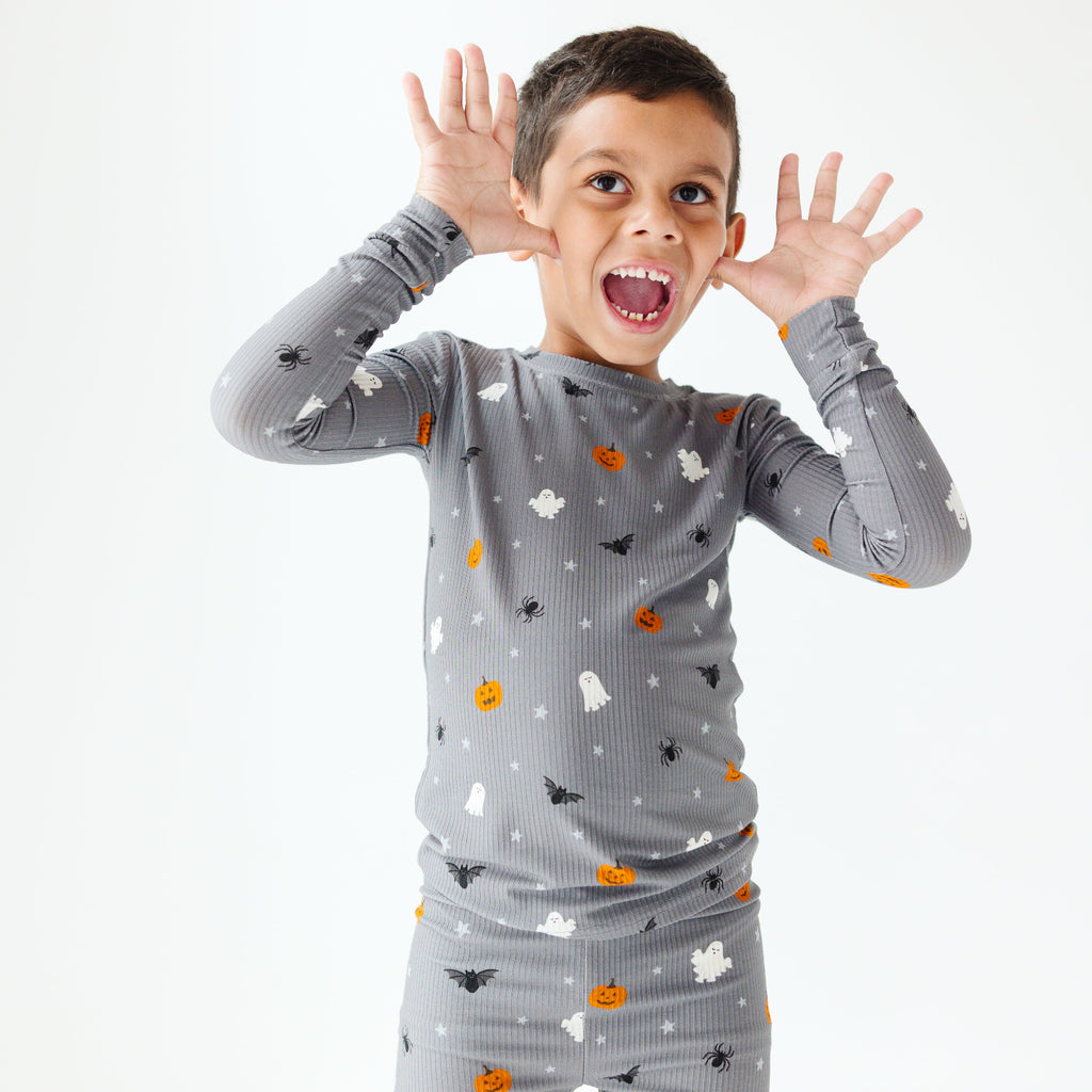 Halloween Boo Crew Small Ribbed Two-Piece Set