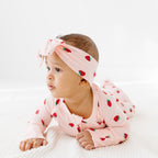Strawberries Small Ribbed Zip Romper