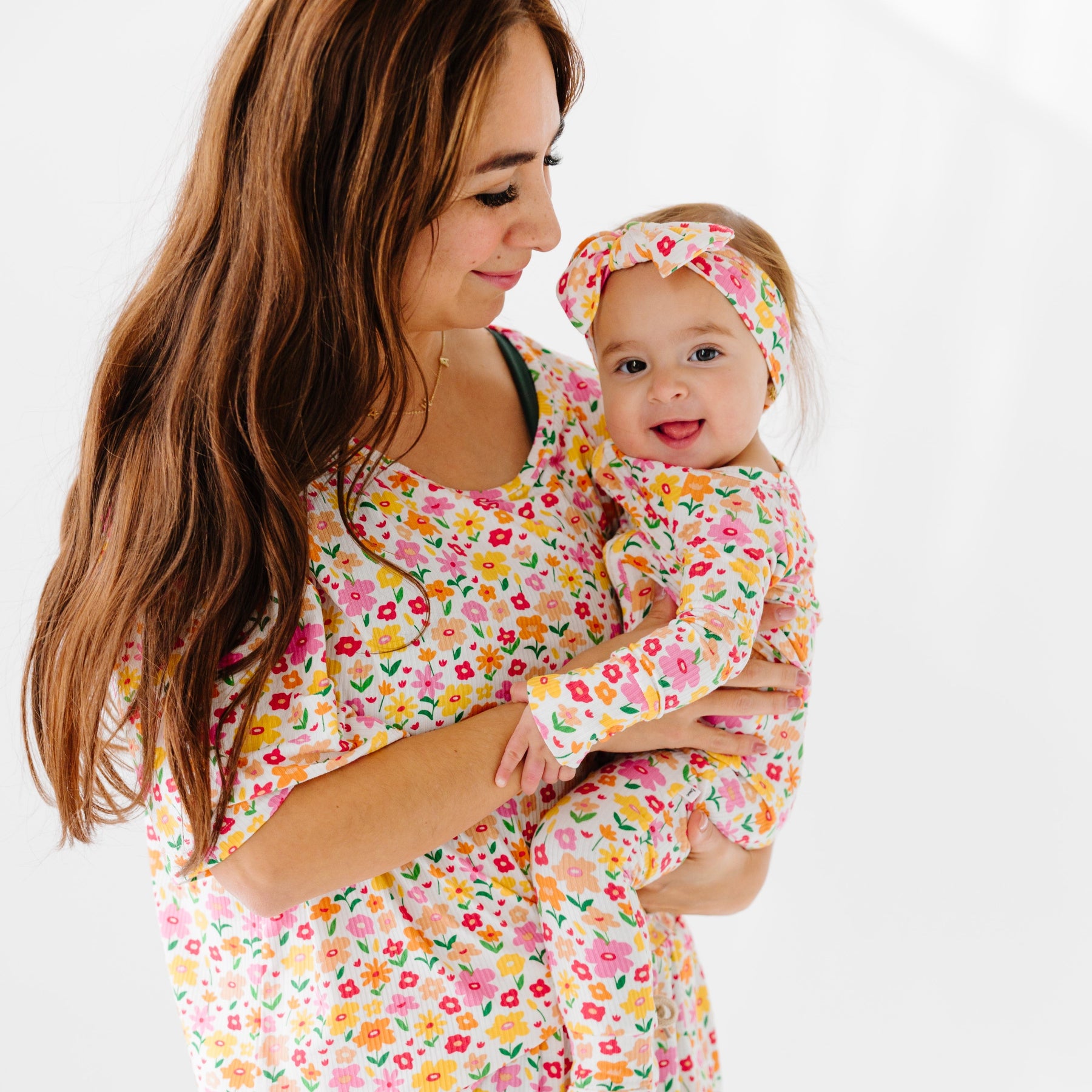 Summer Blooms Small Ribbed Zip Romper