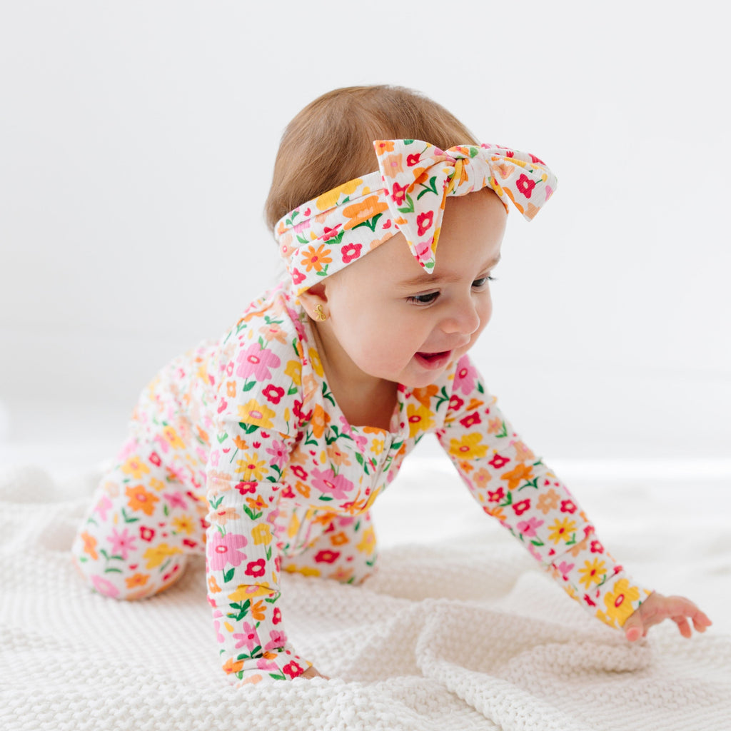 Summer Blooms Small Ribbed Bow