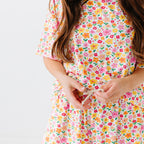 Summer Blooms Small Ribbed Women's Shorts Set