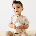 Chickens Small Ribbed Summer Zip Romper