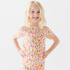 Summer Blooms Small Ribbed Shorts Two-Piece Set