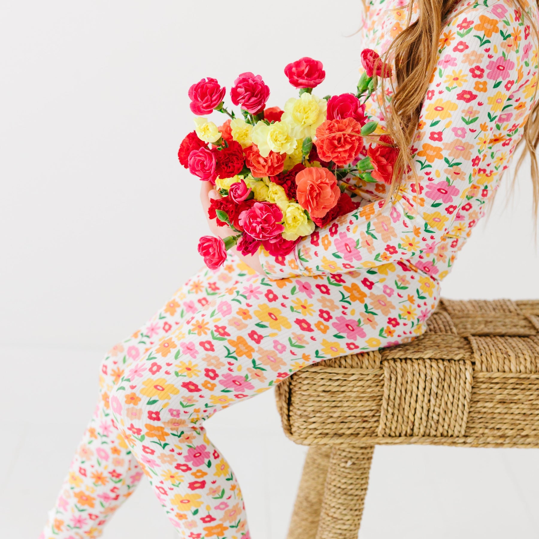 Summer Blooms Small Ribbed Two-Piece Set
