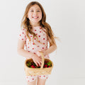 Strawberries Small Ribbed Shorts Two-Piece Set