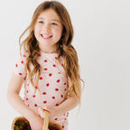 Strawberries Small Ribbed Shorts Two-Piece Set