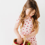 Strawberries Small Ribbed Shorts Two-Piece Set