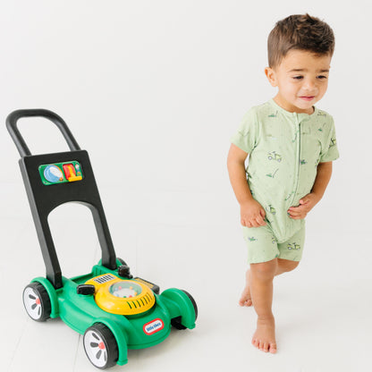 Lawn Mowers Small Ribbed Summer Zip Romper