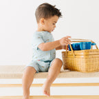 Gone Fishing Small Ribbed Summer Zip Romper