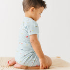 Gone Fishing Small Ribbed Summer Zip Romper