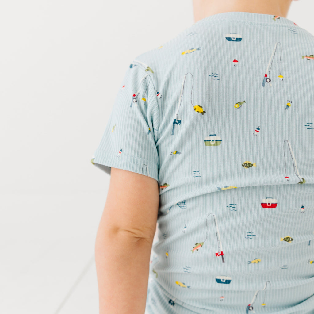 Gone Fishing Small Ribbed Shorts Two-Piece Set