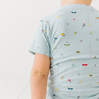 Gone Fishing Small Ribbed Shorts Two-Piece Set