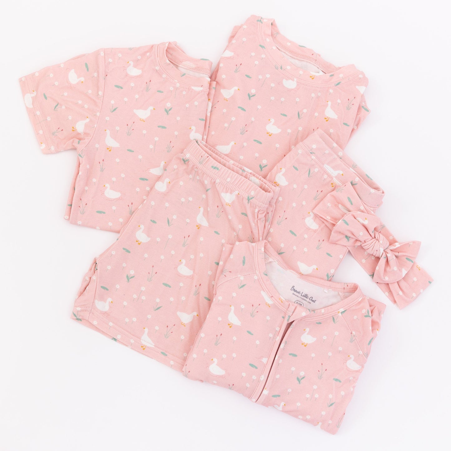 Ducks & Daisies Shorts Two-Piece Set