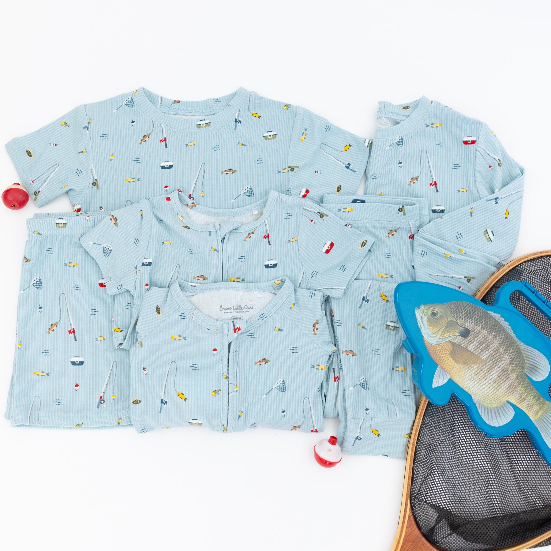 Gone Fishing Small Ribbed Shorts Two-Piece Set