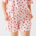 Strawberries Small Ribbed Women's Shorts