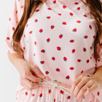 Strawberries Small Ribbed Women's Shorts Set