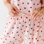 Strawberries Small Ribbed Women's Shorts