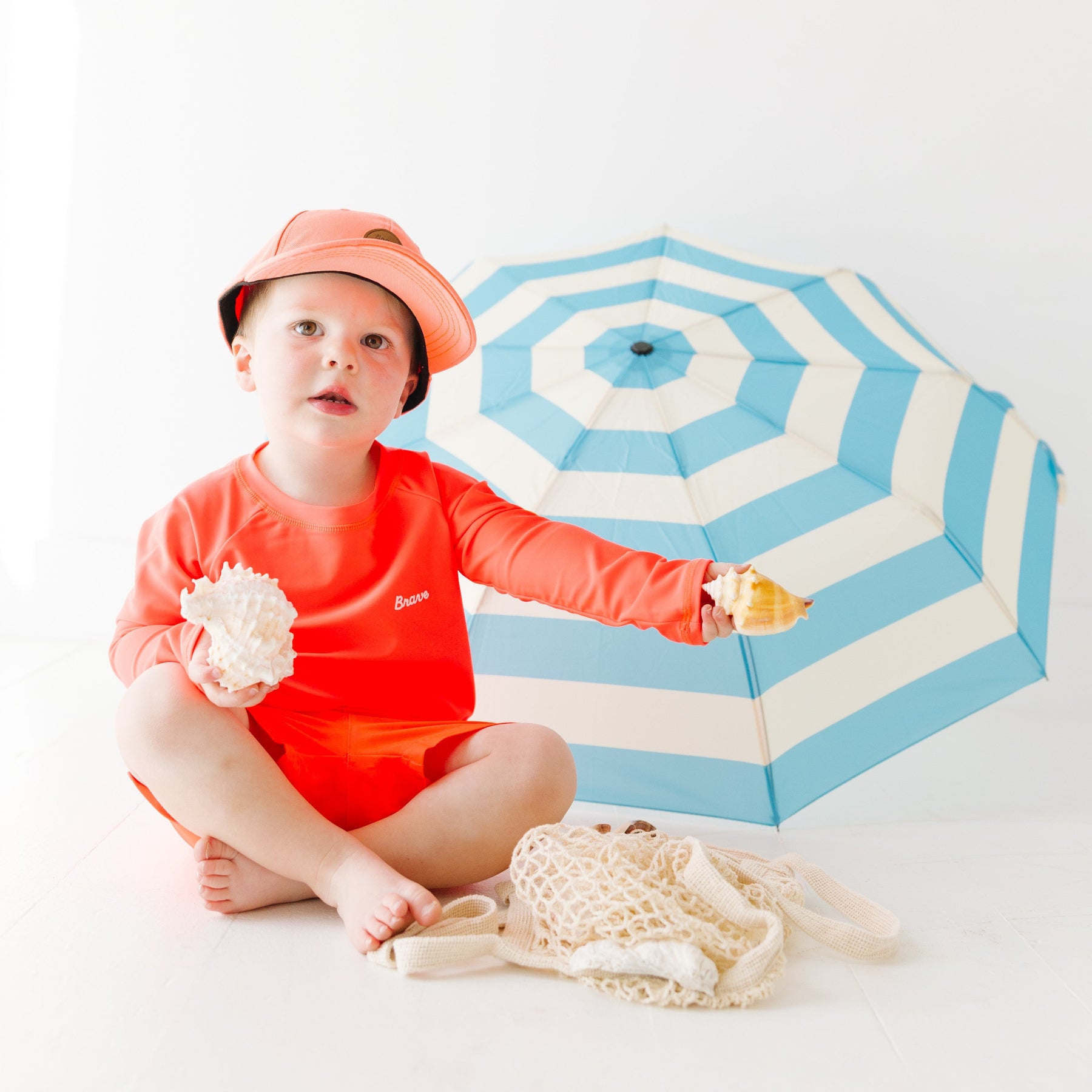 Neon Coral Rash Guard