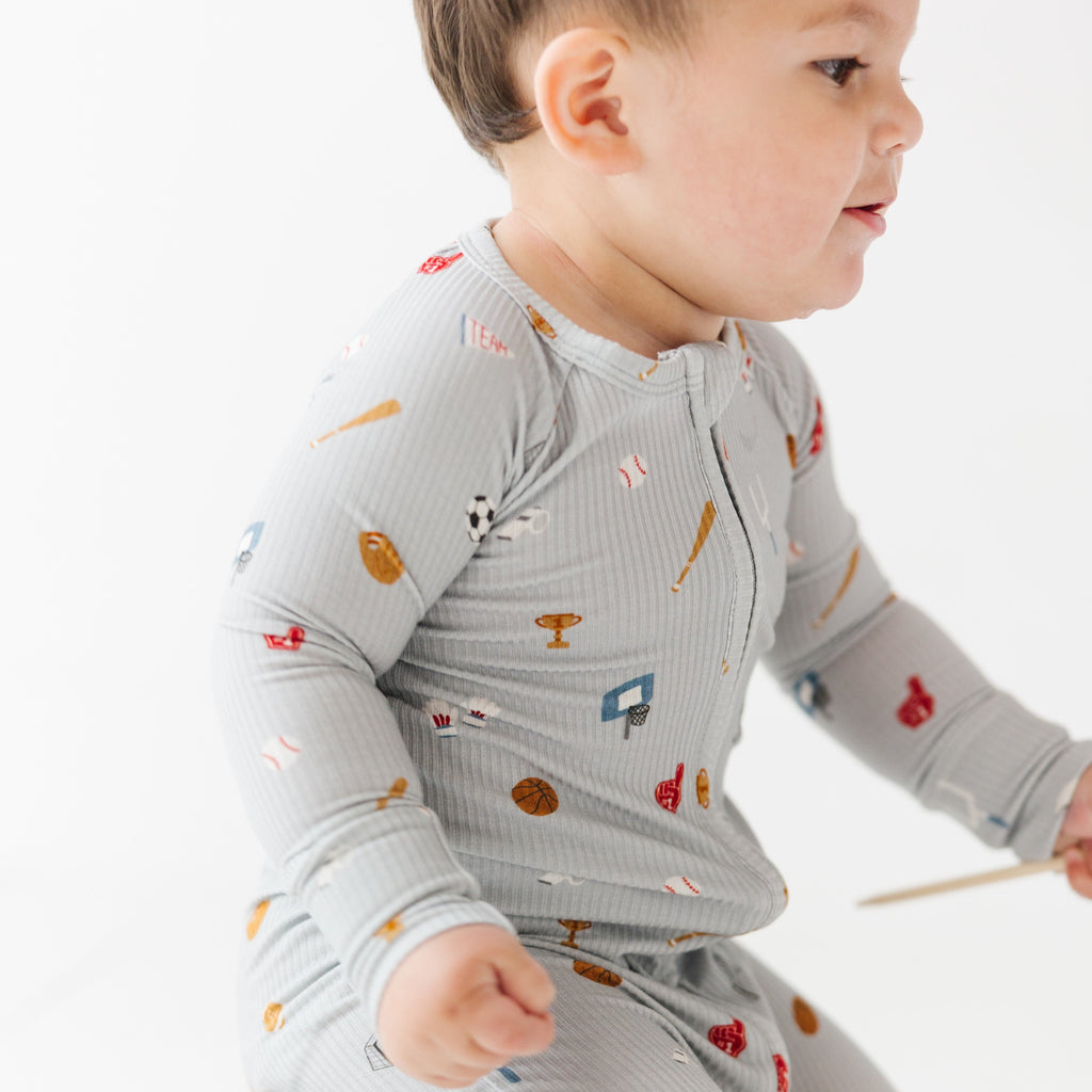 Sports Zone Small Ribbed Zip Romper