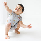 Sports Zone Small Ribbed Summer Zip Romper