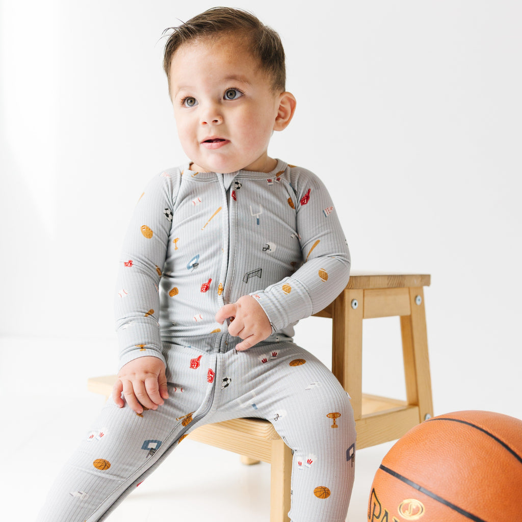 Sports Zone Small Ribbed Zip Romper