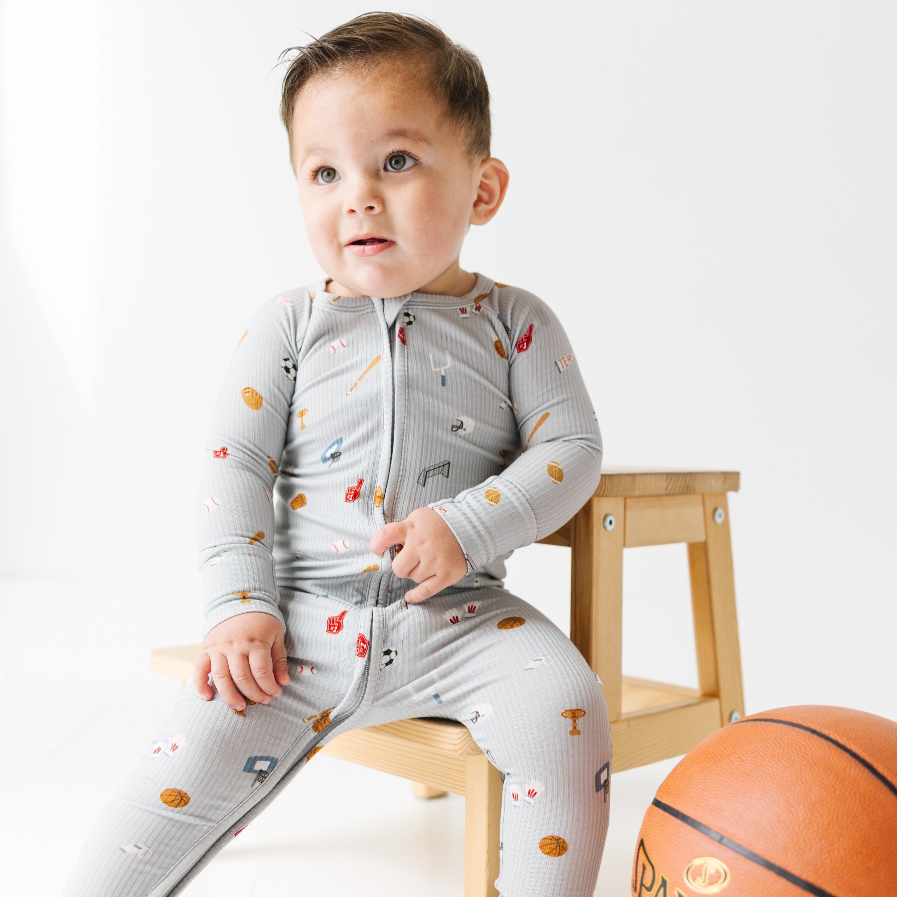 Sports Zone Small Ribbed Zip Romper