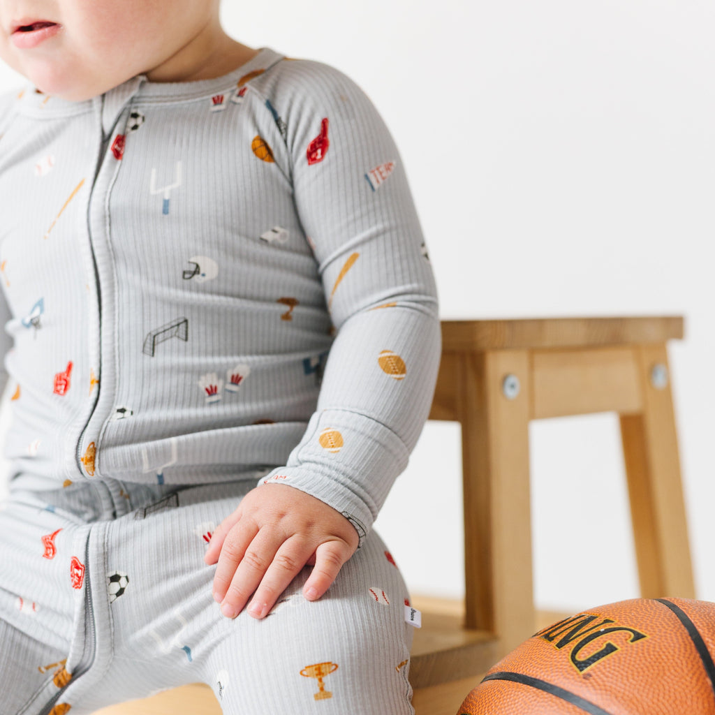 Sports Zone Small Ribbed Zip Romper