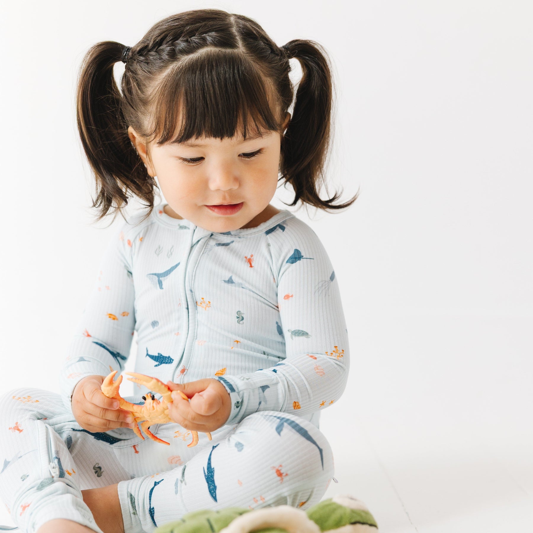 Under The Sea Small Ribbed Zip Romper