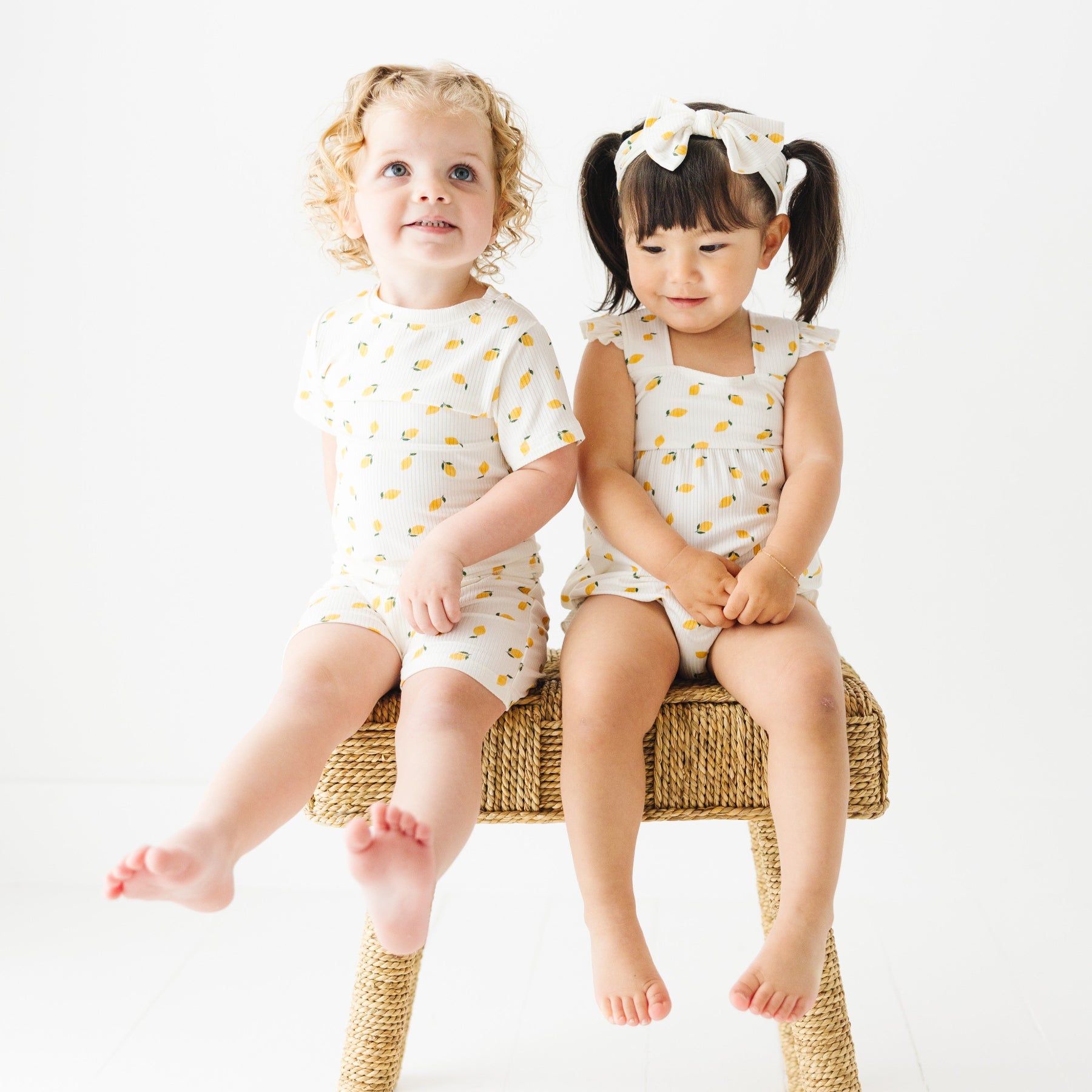 Lemons Small Ribbed Shorts Two-Piece Set