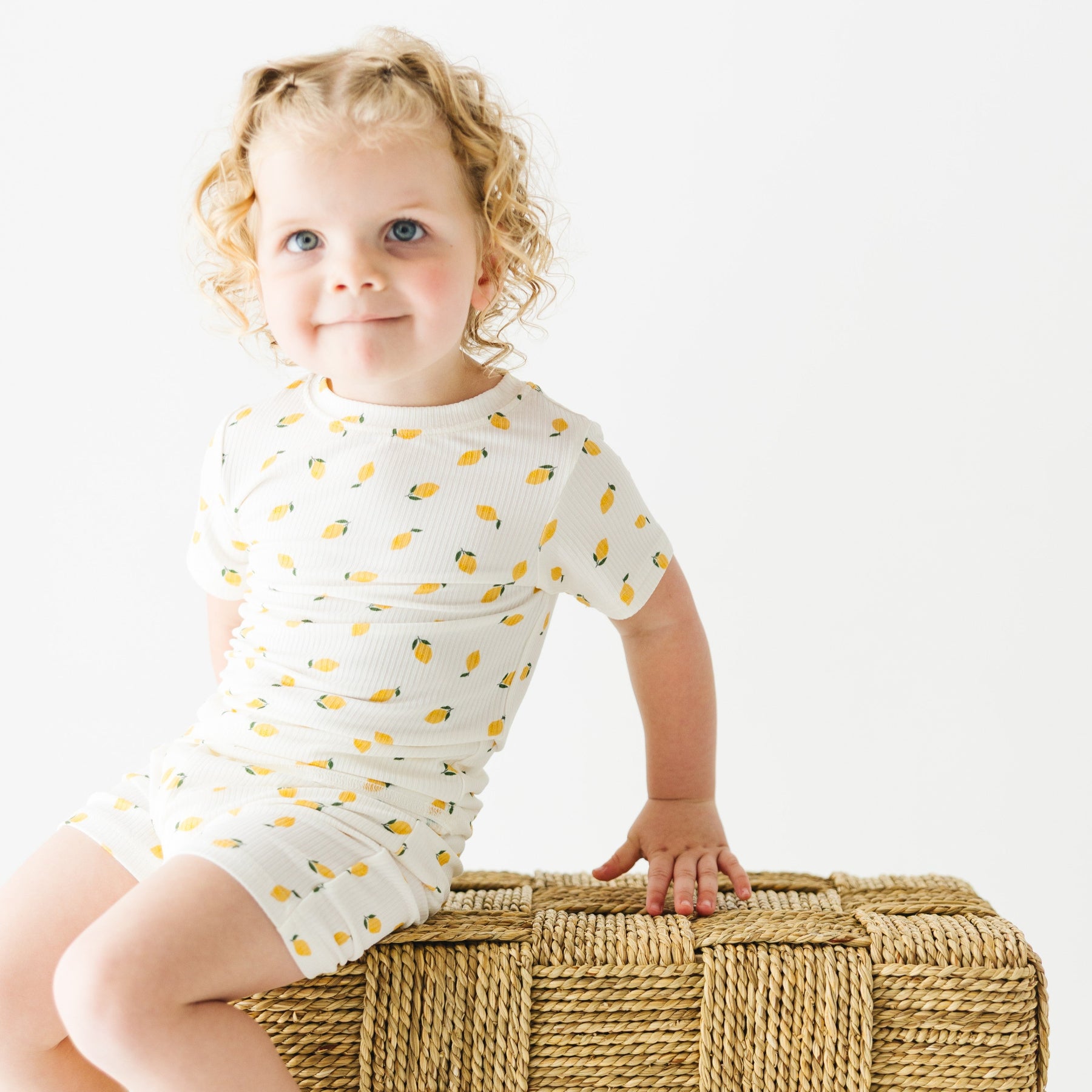 Lemons Small Ribbed Shorts Two-Piece Set