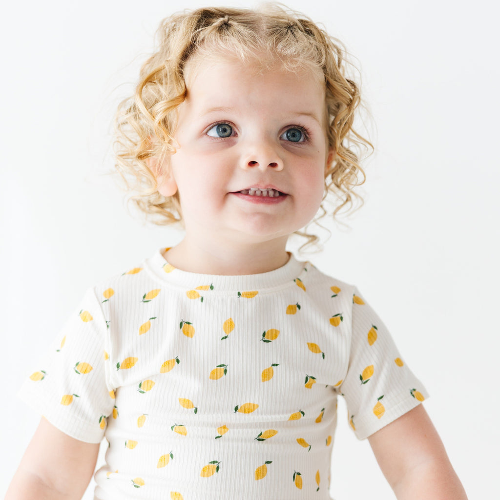 Lemons Small Ribbed Shorts Two-Piece Set