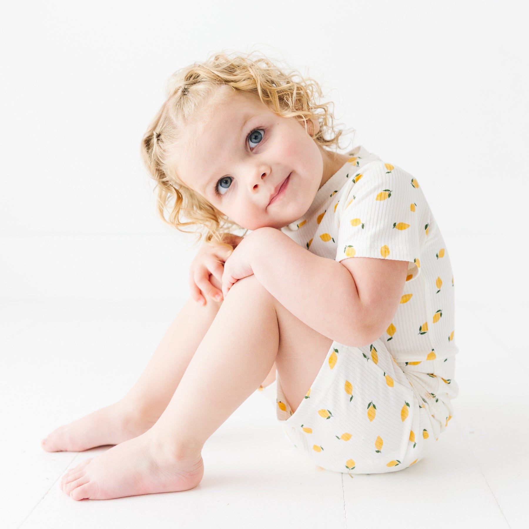 Lemons Small Ribbed Shorts Two-Piece Set