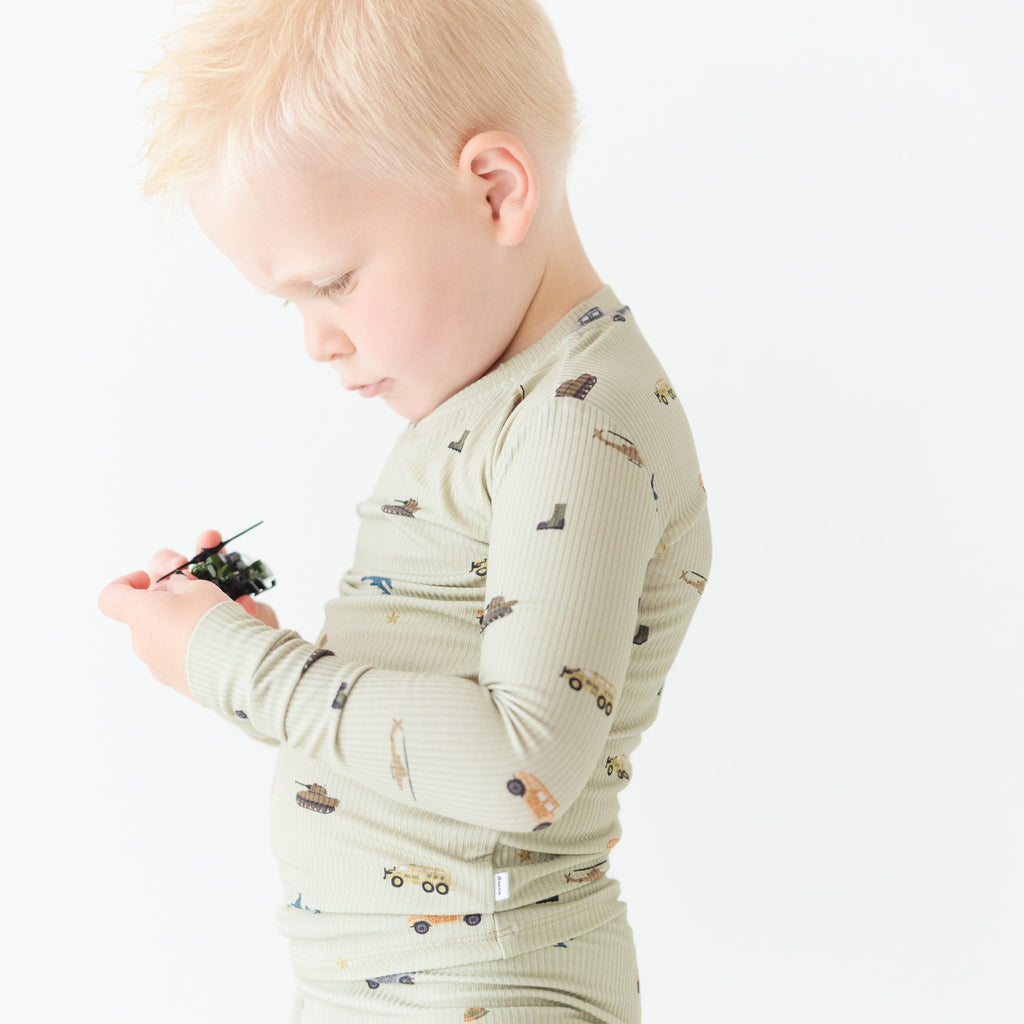 Military Small Ribbed Two-Piece Set