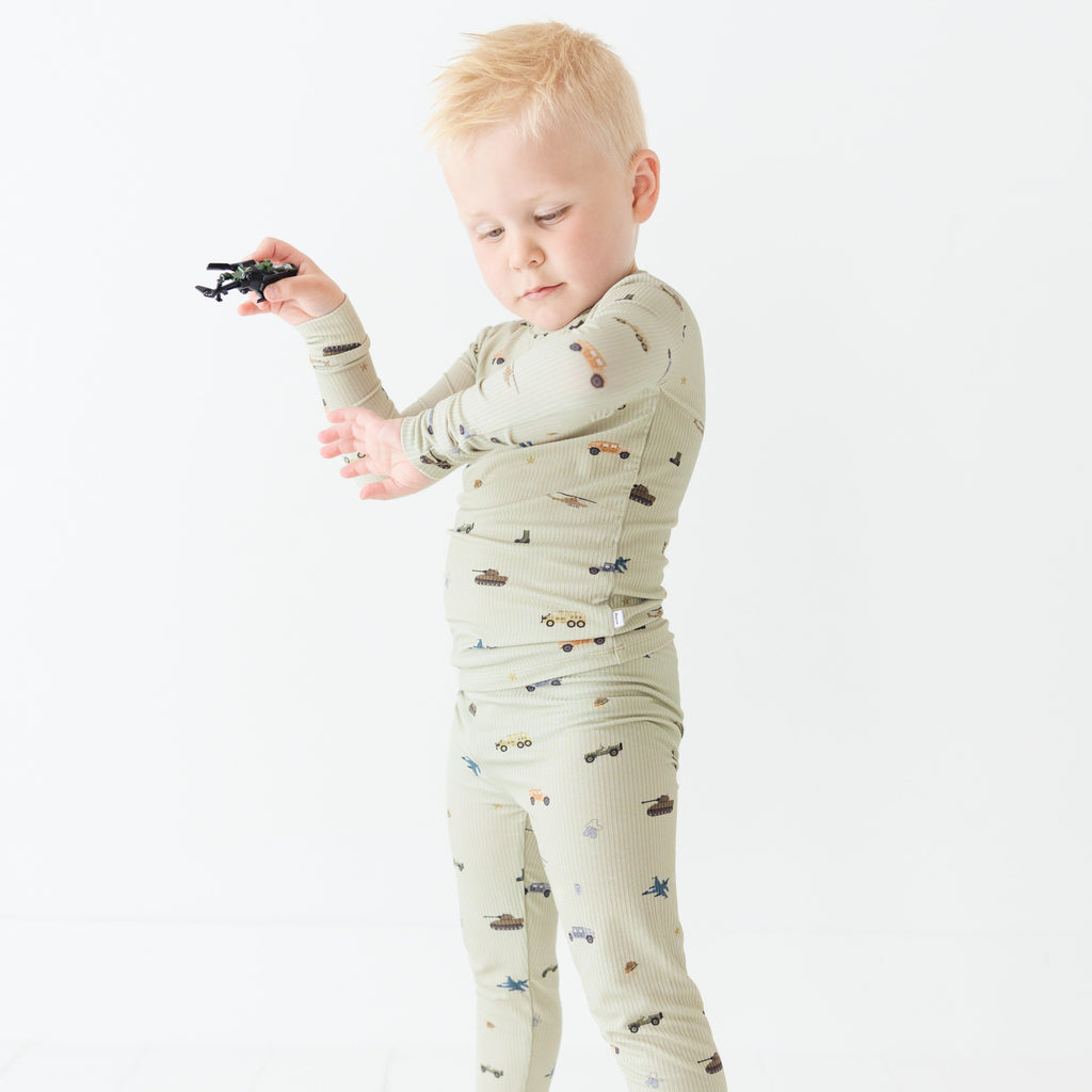 Military Small Ribbed Two-Piece Set