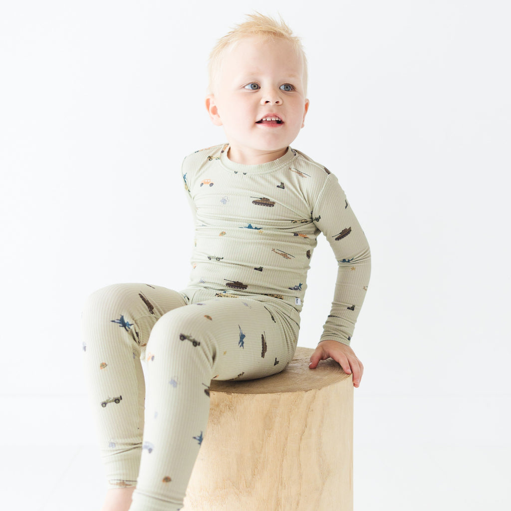 Military Small Ribbed Two-Piece Set