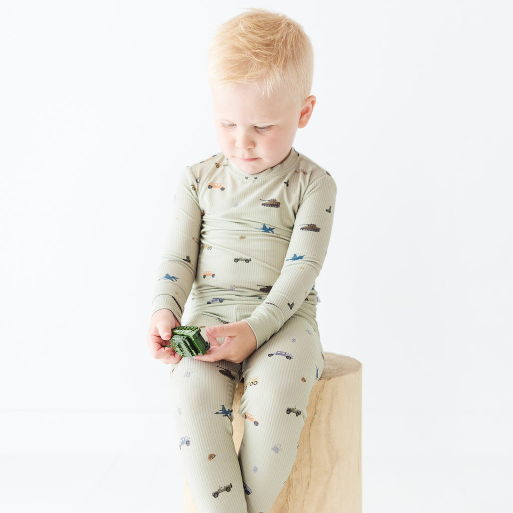 Military Small Ribbed Two-Piece Set