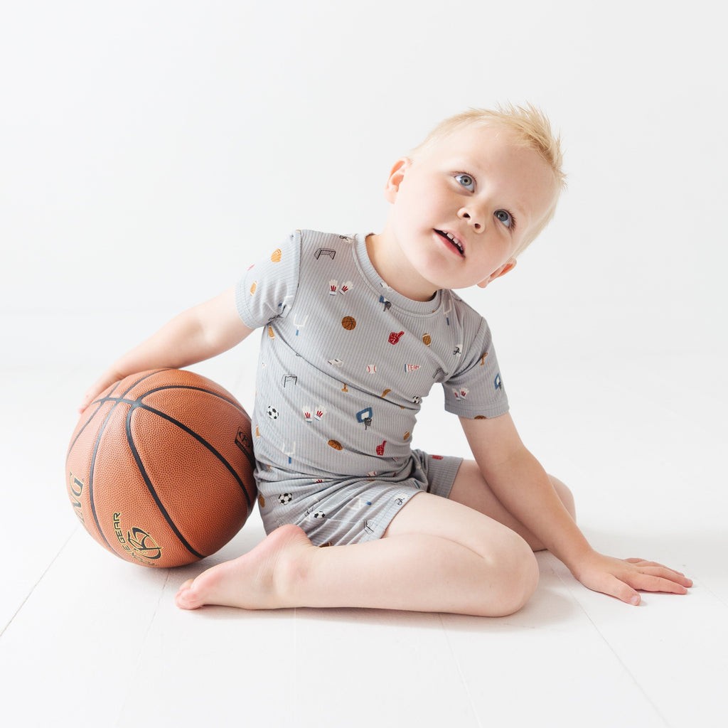 Sports Zone Small Ribbed Shorts Two-Piece Set