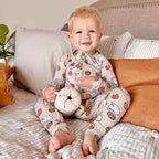 Cookies and Milk Zip Romper