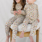 Cream Floral Zip Romper